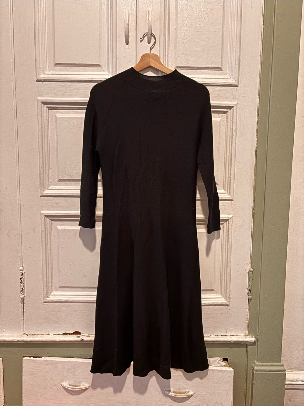 YARGICI Black Knit Midi Dress – Size 36 – Made in Turkey